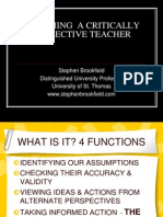 Critical Thinking-Becoming Critically Reflective