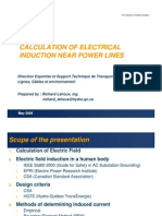 Calculation of Electrical Induction Near Power Lines