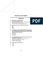 Preventive and Social Medicine Nutrition MCQ PDF