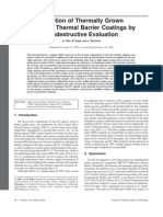 Detection of Thermally Grown Oxides in Thermal Barrier Coatings by Nondestructive Evaluation