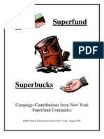 Superfund, Superbucks: Campaign Contributions From New York Superfund Companies