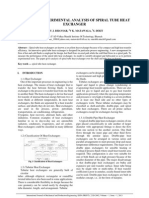 Design and Experimental Analysis of Spiral Tube Heat Exchanger