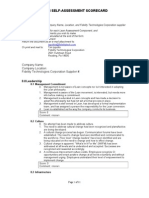 Pdise Lean Self-Assessment Scorecard