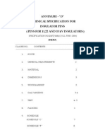 Annexure - ' D ' Technical Specification For Insulator Pins (Pins For 11,22 and 33 KV Insulators)