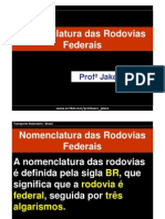 AULA 12 - GEOGRAFIA - Aula Geografia - Nomenclatura Das Rodovias Federais