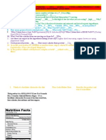 Nutrition Lesson 7 Food Labels UPDATED