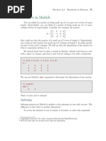 2.2 Matrices in Matlab: Indexing