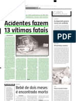 2004.12.06 - Acidentes Fazem 13 Vítimas Fatais - Estado de Minas