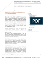 CONTROL DE PROCESOS DE SOLDADURA - Establecimiento de Los Procedimientos de Soldadura (W.P.S. - P.Q.R) .Calificación de Soldadores