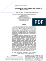 Experimental Investigation of Fluid Flow and Heat Transfer in Microchannels