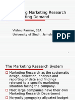 Conducting Marketing Research & Forecasting Demand: Vishnu Parmar, IBA University of Sindh, Jamshoro