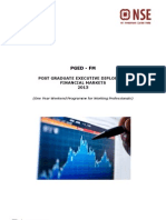 Pged - FM: Post Graduate Executive Financial Markets Post Graduate Executive Diploma in Financial Markets 2013 IN