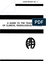 Aapm Report No. 11 A Guide To The Teaching