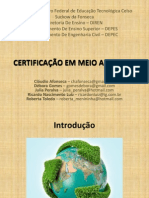 Apresentação Certificação Ambiental - Versão 1