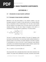 Module 3: Mass Transfer Coefficients: Lecture No. 1