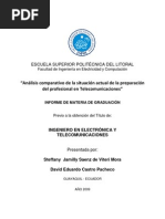 Analisis de La Situacion Actual de Ing en Telecomunicaciones