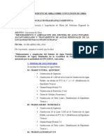 Informe de Residente de Obra Sobre Conclusión de Obra