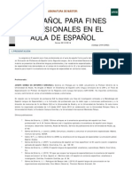 Español para Fines Profesionales en El Aula de Español