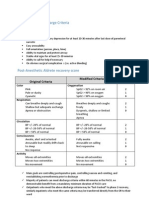 PACU Discharge Criteria