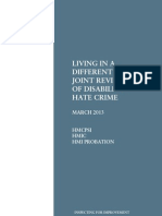 A Joint Review of Disability Hate Crime Living in A Different World 20130321