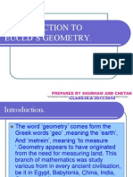 Introduction To Eucld's Geometry