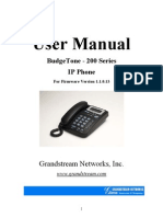 User Manual: Budgetone - 200 Series Ip Phone