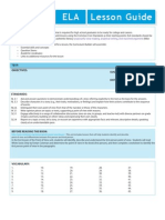 Lesson Guide ELA Grade 3: Purposeful Close Reading, Analytical Writing, and Reasoned Argument