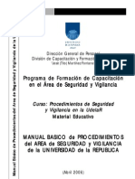 Manual Basico de Procedimientos Del Area de Seguridad y Vigilancia en La Universidad URUGUAY