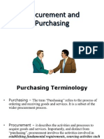 Procurement and Purchasing.