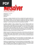 A Network Optimization Tool: 10316 Meade Lane Eden Prairie, MN 55347 USA Ahill@csom - Umn.edu 952-942-56790