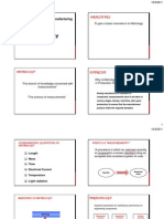 Metrology: MEX5272 Materials & Manufacturing Engineering