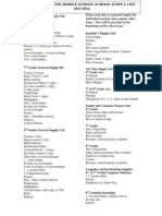 Shirley Heim Supply List