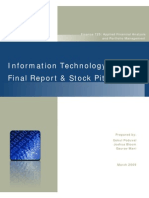 IT Sector Final Report and Stock Pitch