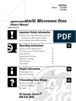 GE Microwave Spacemaker XL Manual