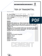 Cherat Cement LTD Financial Ratio Analysis