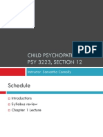 Child Psychopathology PSY 3223, SECTION 12: Instructor: Samantha Connolly