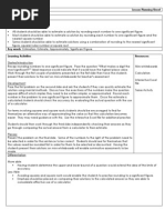 Lesson Plan Approximations