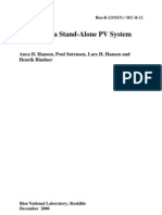 Models For A Stand-Alone PV System