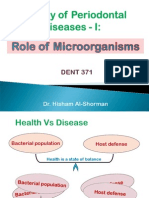 Etiology of Periodontal Diseases - I - Role of Microorganisms