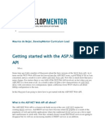 Getting Started With The ASP - NET Web API