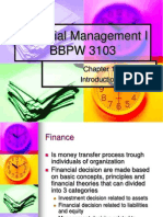 Financial Management I - Chapter 1