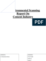 An Environmental Scanning Report On Cement Industry