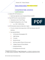 Importance of MW and MW Distribution A) : Molecular Weights, Polymers, & Polymer Solutions (Part I - Chapter 2 in Stevens)