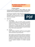 Tecnologías Ecológicas y Ecoeficiencia