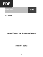 Internal Control and Accounting Systems: Student Notes