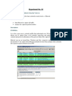 Experiment No. 02: Familiarize With The Basic Network Security Tools I.E. Ethereal