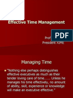 Effective Time Management: Prof J Philip President XIME