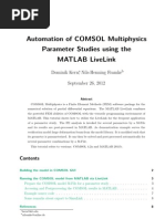 COMSOL MAtlab Livelink