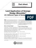 Fact Sheet. Land Application of Sewage Sludge #3