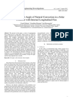 Effect of The Tilt Angle of Natural Convection in A Solar Collector With Internal Longitudinal Fins